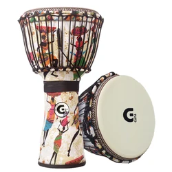 10 12 Inch Djembe African Drum Travel Portable African Drums Beginner Goblet Hand Drum Percussion Instrument Children Adult Gift