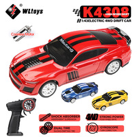 WLtoys K4308 1:43 2.4G RC Drift Racing Car With LED Lights 4WD Gyroscope High Speed RTR Remote Control Car Toy For Kid Gift