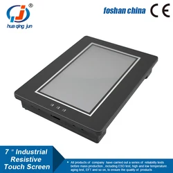 Huaqingjun 7 Inch HMI Ethernet RS485 232 422 Communication DC19-30V Touch Screen for CNC Machine