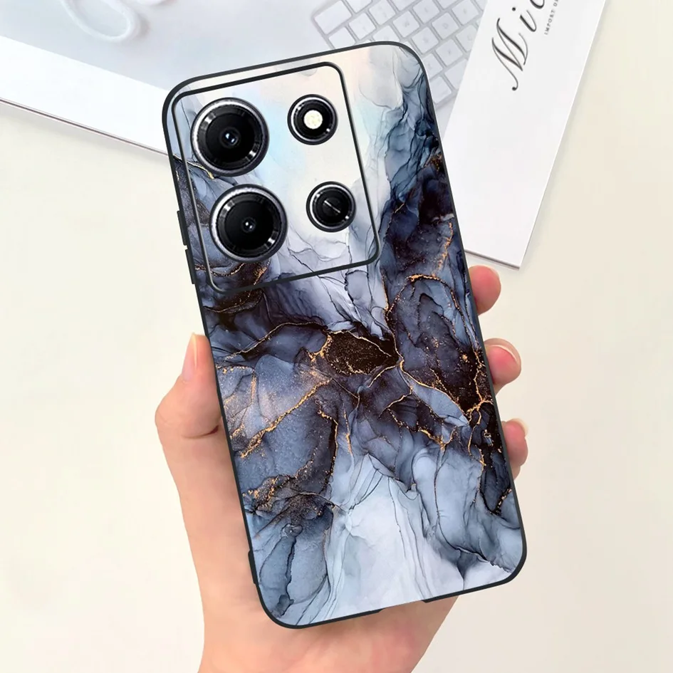 Dla Infinix Note 30i X6716 pokrowiec popularny motyl kwiat matowy Capa miękkie etui dla Infinix Note 30 Pro Note30 VIP zderzak