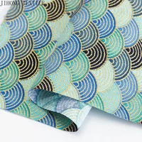 50x145cm Japanese Kimono Bronzed Fabric Sushi Cherry Blossoms Print Cotton Cloth DIY Materials Patchwork Accessories for Sewing 5