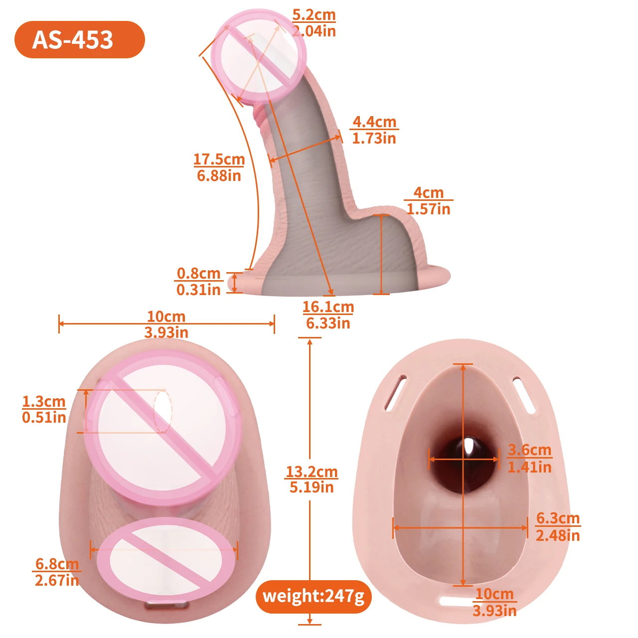 ANOSX Silicone Chastity Cage Lockable Male Cock Cages Strap On Penis Sleeve Realistic Dildo With Urethra Hole Sex Toys For Men
