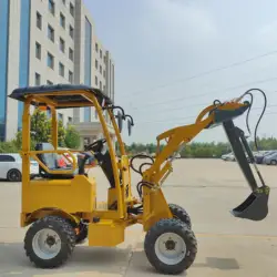 for Multifunctional mini electric mini loader wheel loader with hydraulic lift rod front shovel loader for sale