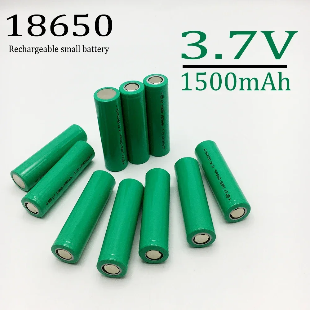 

18650 100% Original 3.7V 1500mAh Rechargeable Battery For Our 18650 Toys, Tools, 9 LED mini flashlight etc