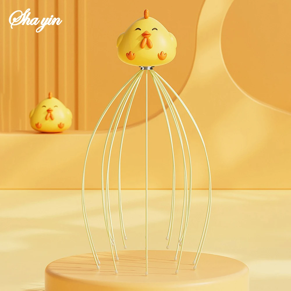 

Head Massager Head Scratching Octopus Scalp Non Soul Extractor Divine Tool Hair G Head Massager Cartoon Santa Claus Rooster Mass
