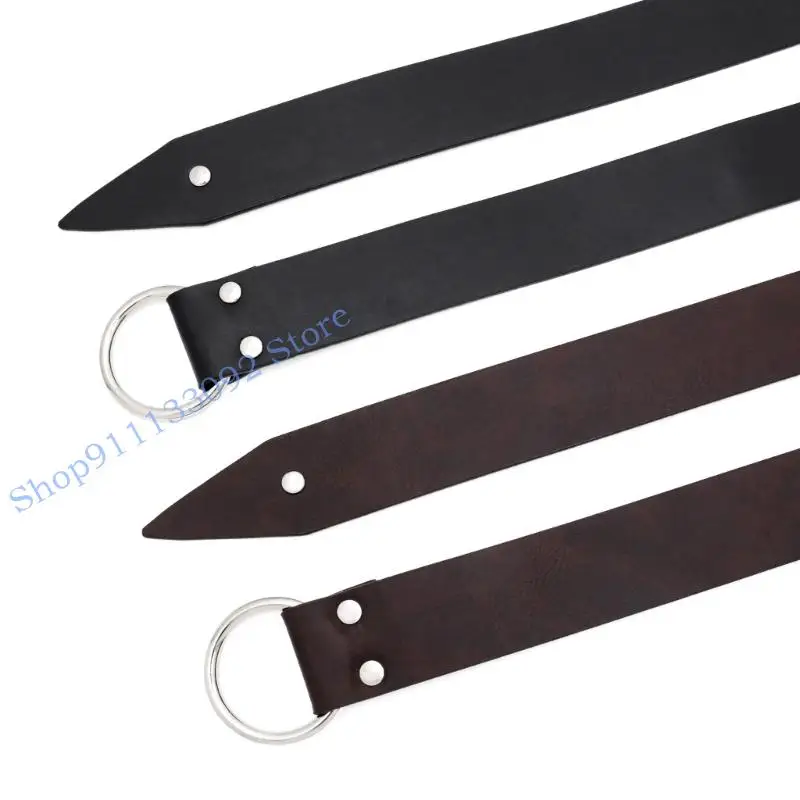 H9ED عصر النهضة زي الفايكنج زي الاكسسوارات القرون الوسطى القراصنة حزام جلد السيوف الضفادع تأثيري أزياء الهالوين