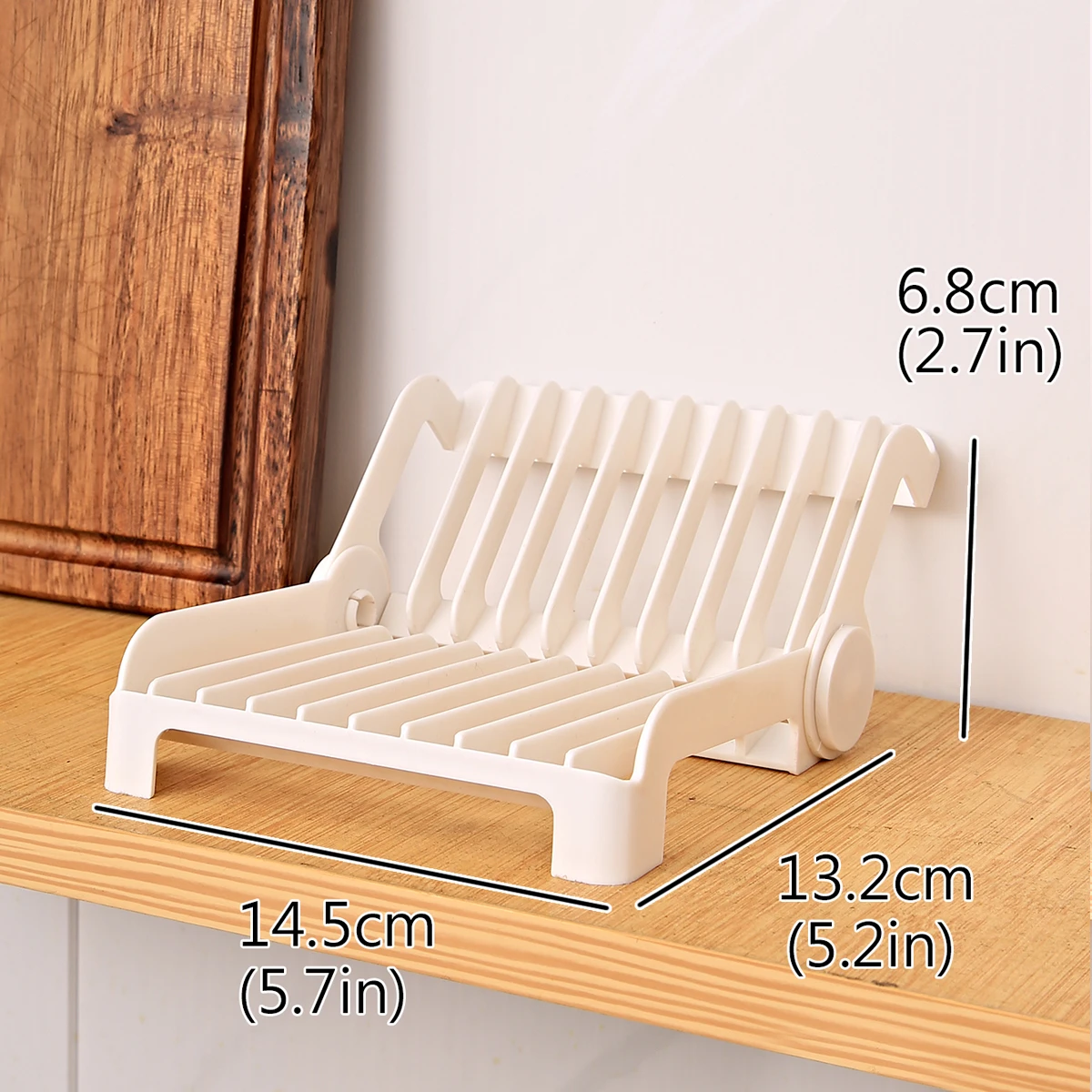 1/2pcs Foldable Plate Storage Rack, Dish Drain Rack