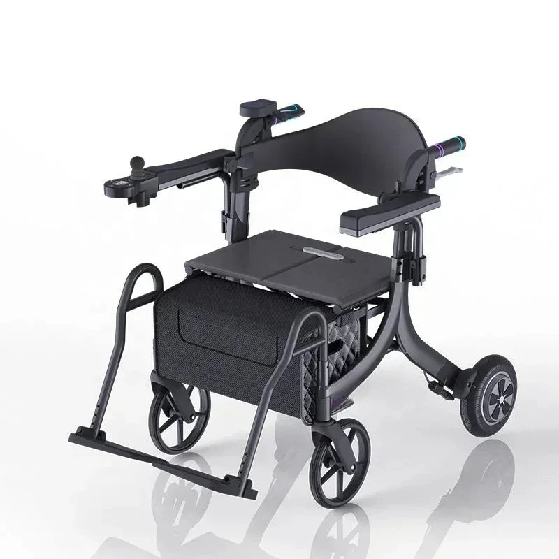 For  Folding Adjustable Electrical Lightweight Walker Rollator Power  Multifunctional Mobility
