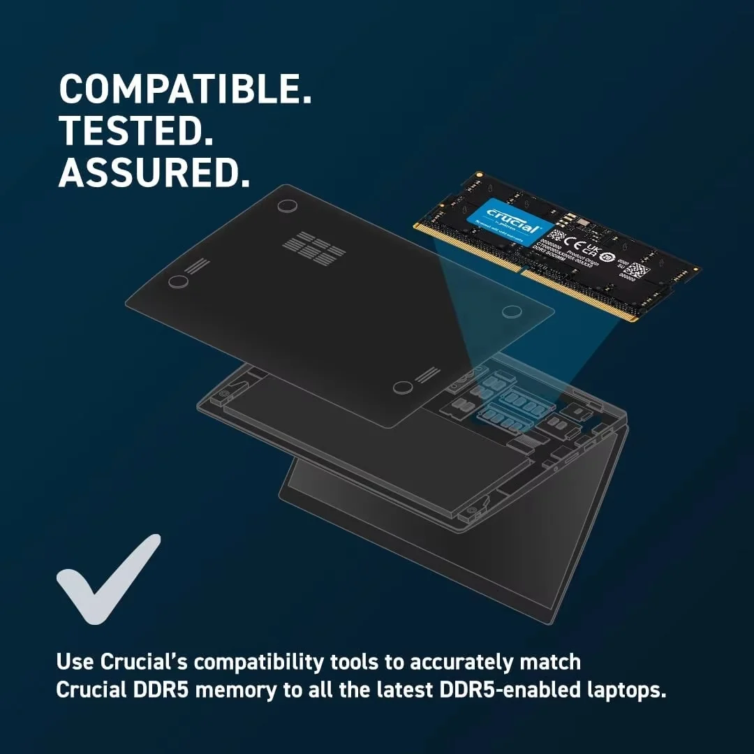 Crucial RAM 32GB 16GB DDR5 4800MHz 5600MHz 1.1v Laptop Memory image 5