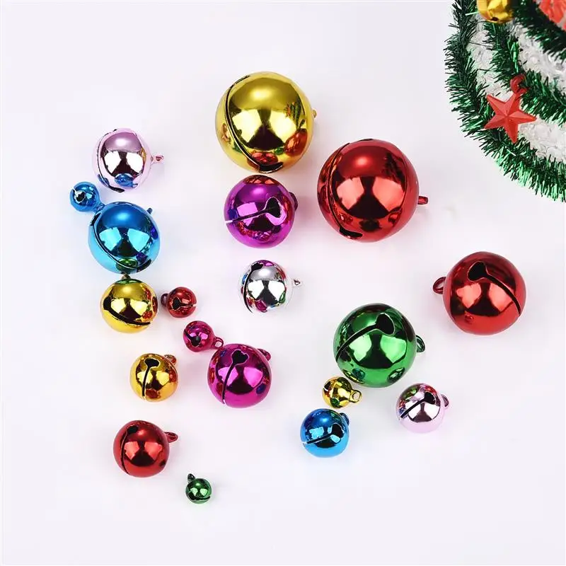 5-50Pcs Colorful Jingle Bells Metal Bell Christmas Tree Decoration Festival Party Decor DIY Crafts Accessories Xmas Supplies