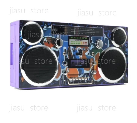 Brooklyn Wireless Bluetooth Speaker - Silver 1980S-Style Portable Boombox - CD Player, Cassette Player, FM Radio, USB view 6