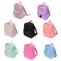 Solid Color Backpack Nylon Waterproof Large Capacity School Bag for Teenage Girl Fashion College Student Travel Luggage BackPack