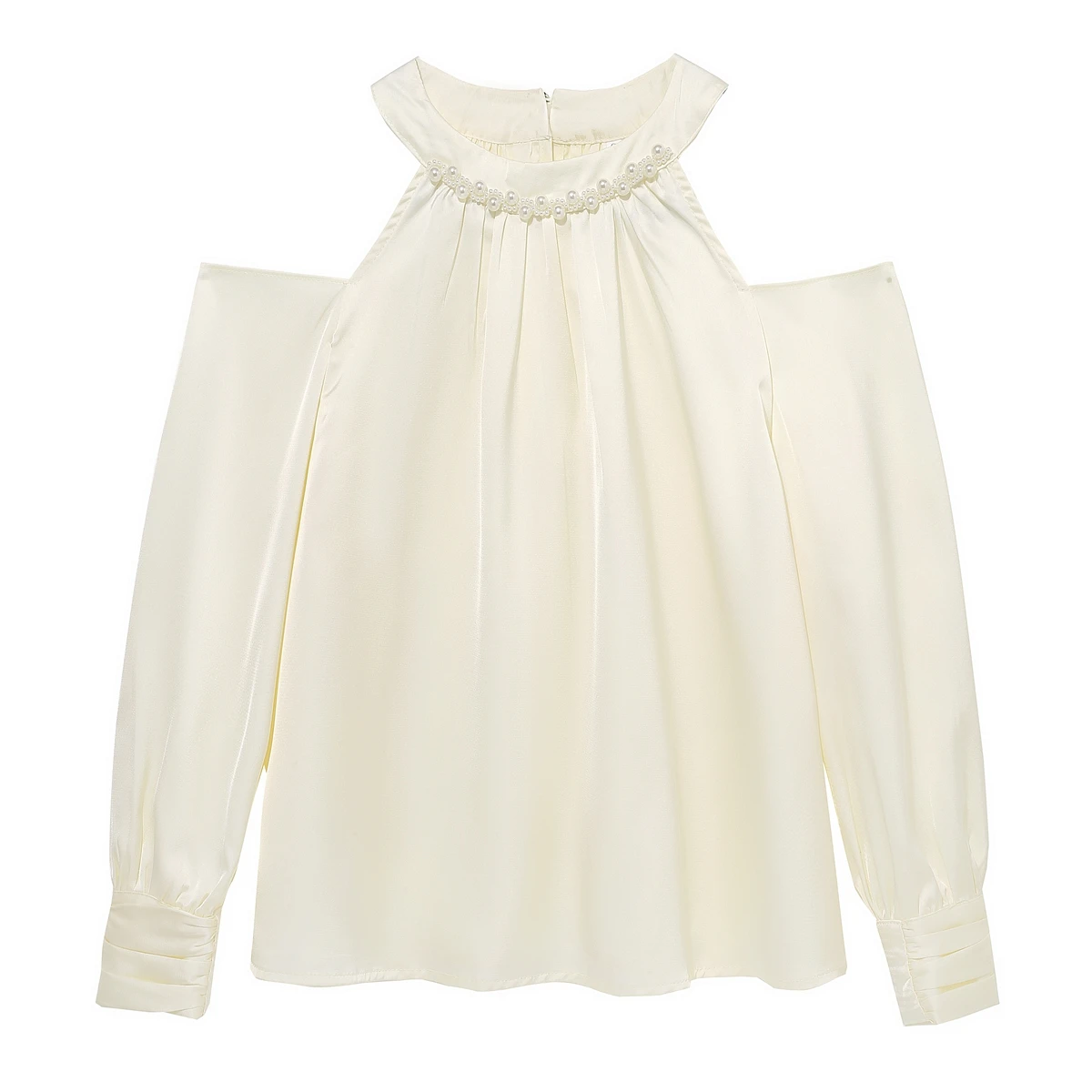 レディースブラウスシャツ 新作 長袖 Oネック ビーズ オフショルダー ブラウスシャツ レディース トップス ブラウス シャツ ブラウス カミサ 2025 Q522