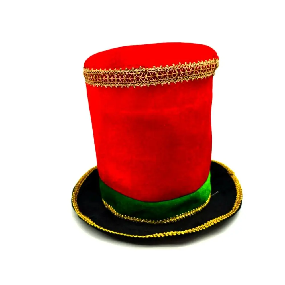 Plastic Christmas Welcome Hat Checkered Cosplay Glitter Sequin Christmas Hat Ornaments Comfortable Christmas Party Cap