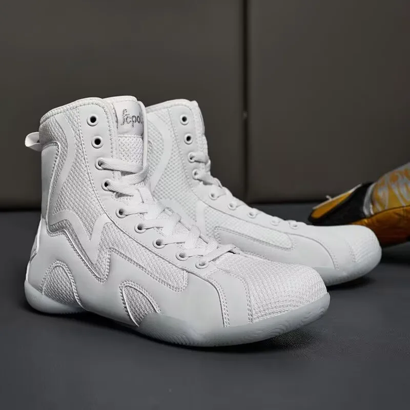 Designer Brand Wrestling Shoes Mesh Breathable Boxing Shoes Comfortable Fighting Shoes Hard-Wearing Gym Training Shoe For Men