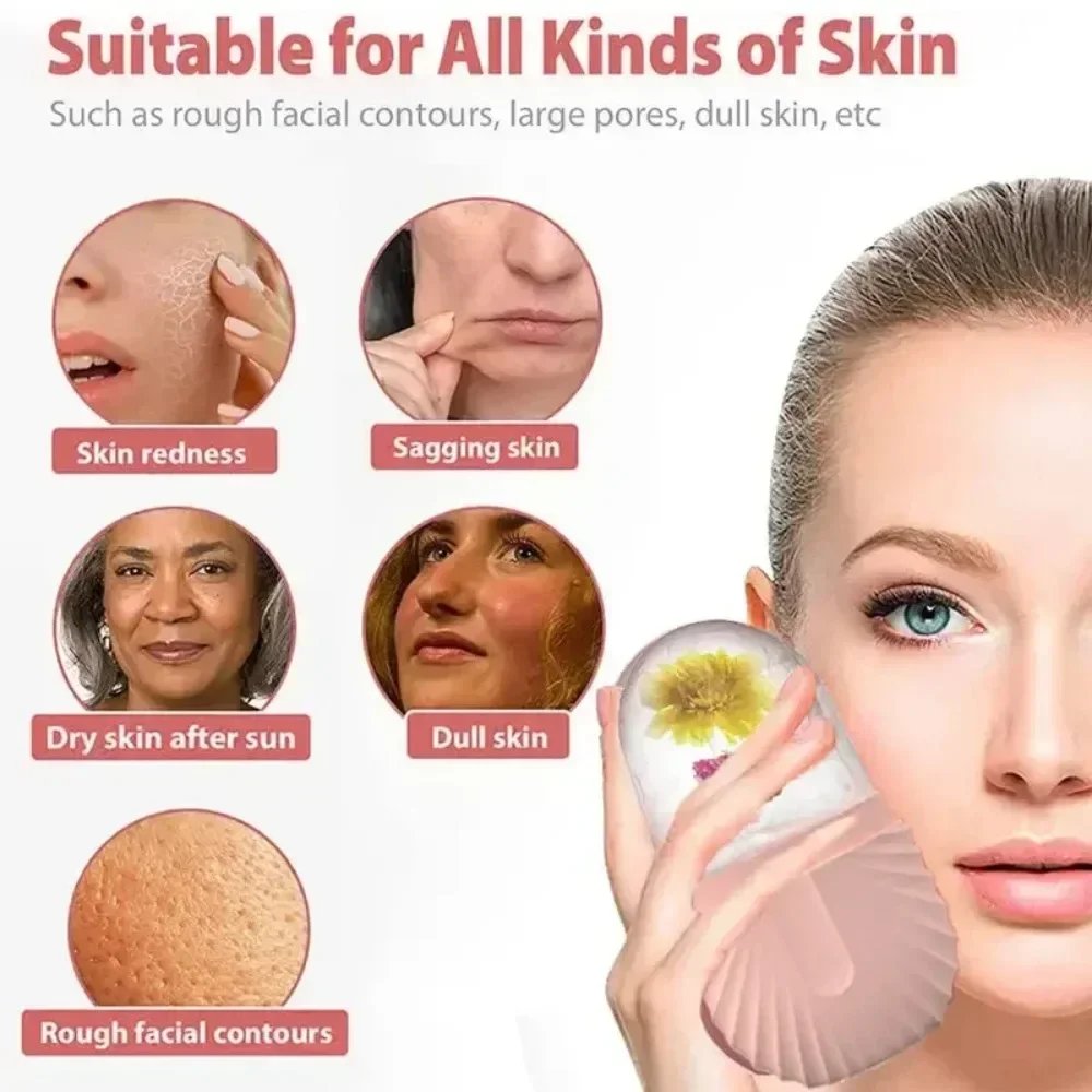 Rouleau à glace en silicone pour lifting du visage, outils de contour du visage, plateaux à glaçons, globe de glace IkEye, masseur de visage, outil de soins de la peau de beauté