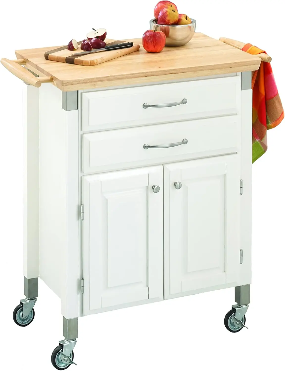 Dolly Madison weiß Prep & Serve Cart, cremefarben