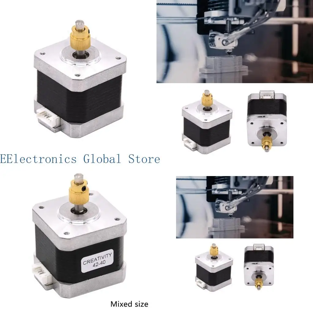 

462B 3D Printer Stepper Motor 42-34 1.8 Degrees 0.4NM 42-34 Stepper Motor for Ender-3/Ender-3 Ender-5 CR10 3D Printer