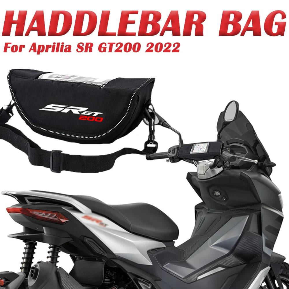 

Motorcycle accessories storage travel tools mobile navigation waterproof handlebar bag suitable for Aprilia SR GT200 2022