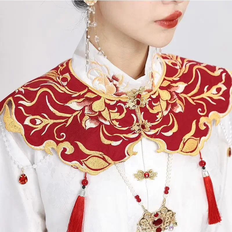 Vintage Hanfu Horse Face Skirt Red Women Chinese Traditional Wedding Toast Engagement Dress 2pcs Shirt Pleats Skirt Set Mamian