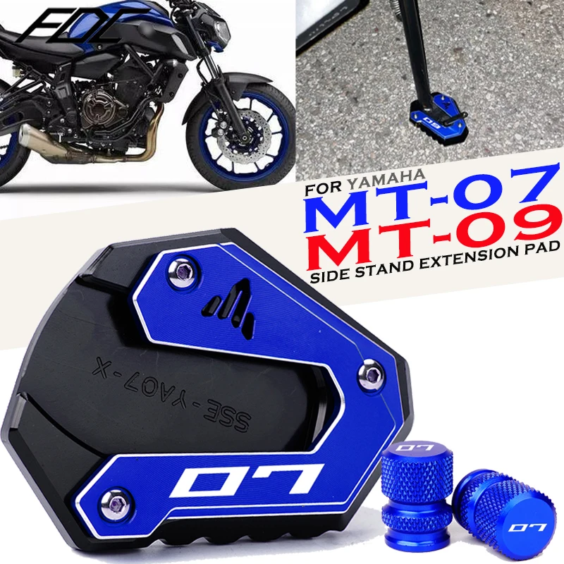 

For YAMAHA MT07 MT09 MT 07 09 MT09 SP FZ07 FZ09 2015-2024 2025 Motorcycle Kickstand Foot Side Stand Extension Pad Support Plate