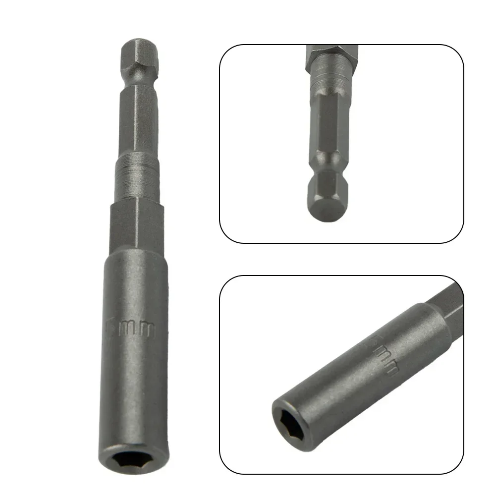 1PC 80mm Length 1/4" Hex Socket Wrench Electric Drill Socket Head Bolt Nut Driver Bit Drill Bits Adapter Hand Tool