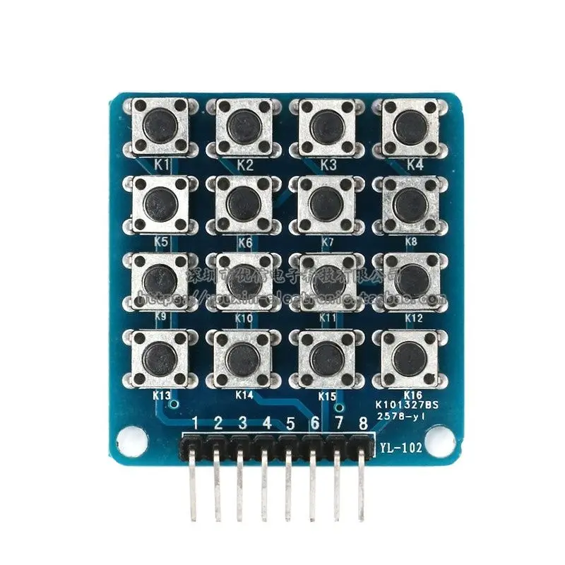 4*4 Matrix Keyboard Module 16 Key Switch Keypad 51 Microcontroller Extension for DIY Projects