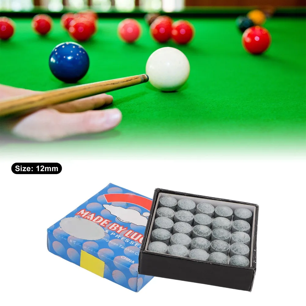 

50PCS Billiard Accessories Grade A Pool Cue Tips 12mm Leather Billiard Cue Tips Snooker Cue Tips Training