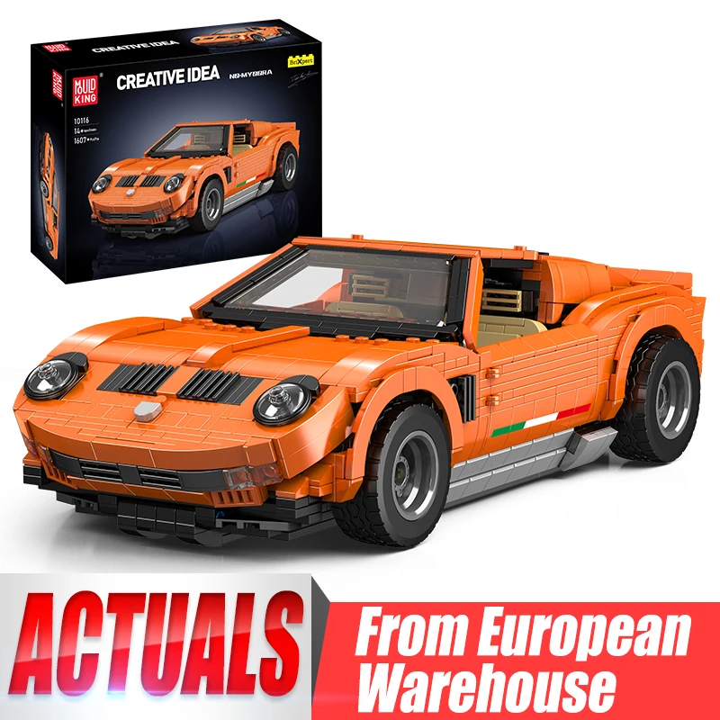 Jouets de voiture techniques Mould King 10116, la voiture de sport Mira, ensemble de blocs de construction, voiture de course, coffret de briques, cadeaux de Noël pour enfants