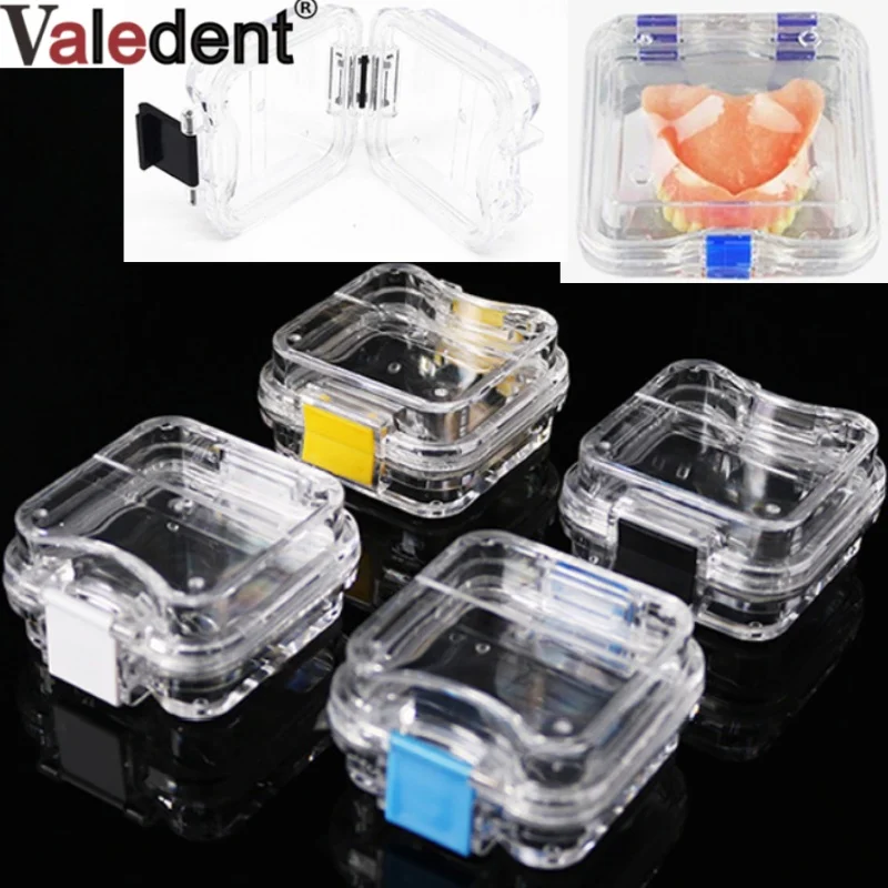 10PCS Dental Crown Box With Transparent Flexible Film Inside Denture Storage Material Plastic Teeth Tool