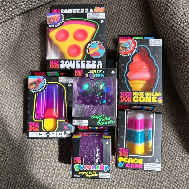 

Nice Ice Baby Nice Cube Cream Cone Sensory Fidget Toys Gummy Bear Rabbit Peace O' Cake ADHD Portable Office Relaxing Gift