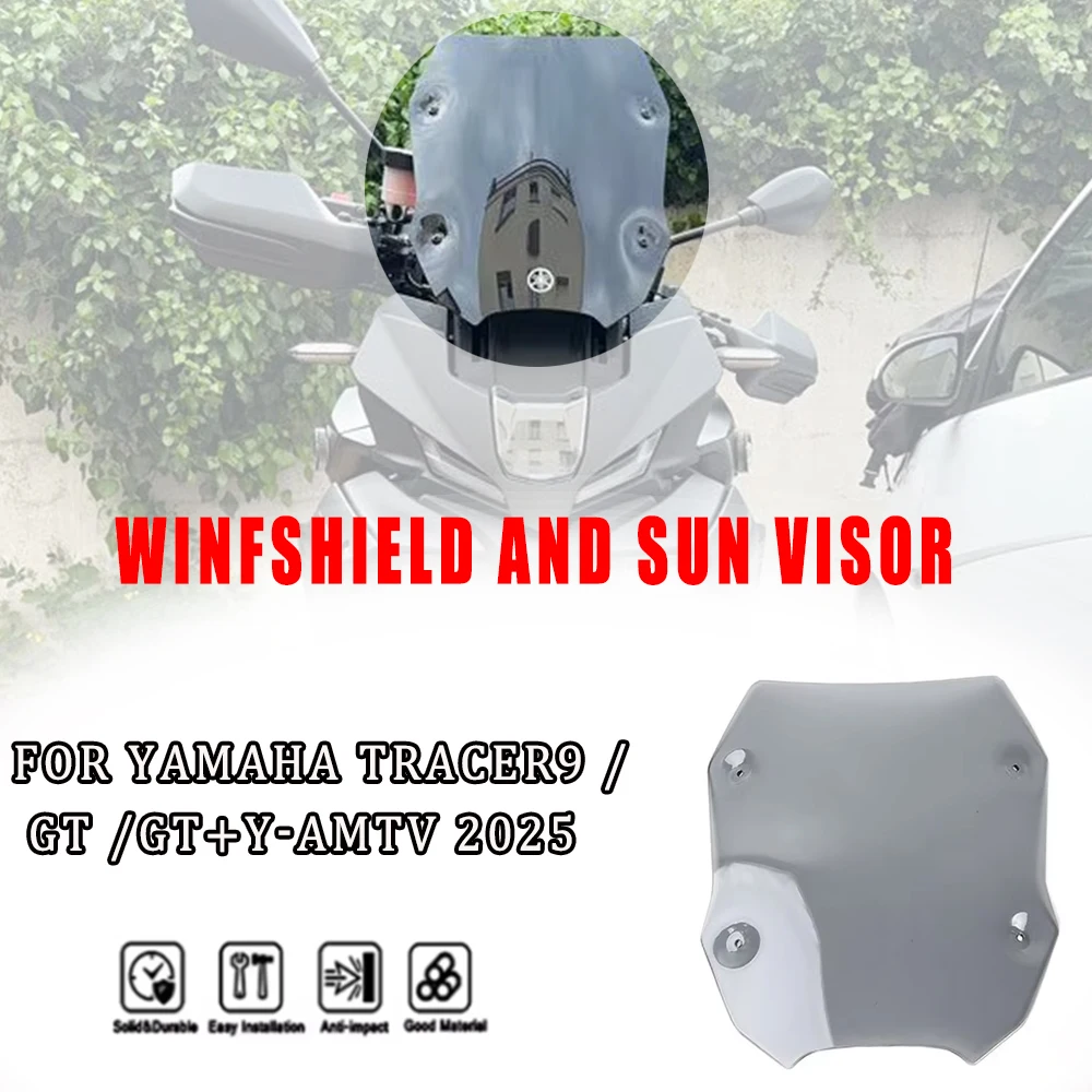 

Подходит для Yamaha TRACER 9/GT/GT+Y-AMT 2025, дефлектор переднего лобового стекла мотоцикла и солнцезащитный козырек.