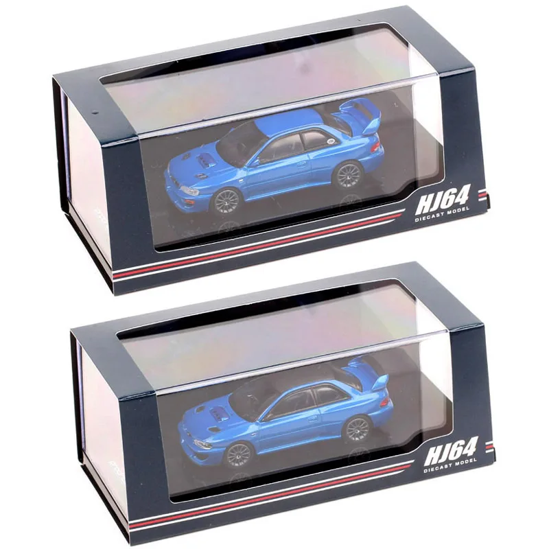 هواية اليابان 1/64 مقياس Prodrive P25 إنتاج 2023 سوبارو امبريزا 22B دييكاست سيارة لعبة مجسمة المركبات HJ64 صندوق أكريليك Thumbnail