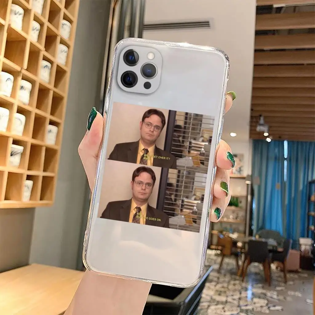 Michael Scott The Office Funny Humor Phone Case For iPhone 16 15 14 13 12 11 Pro Max Mini XS X XR 14 15 16 Plus Clear Soft Cover