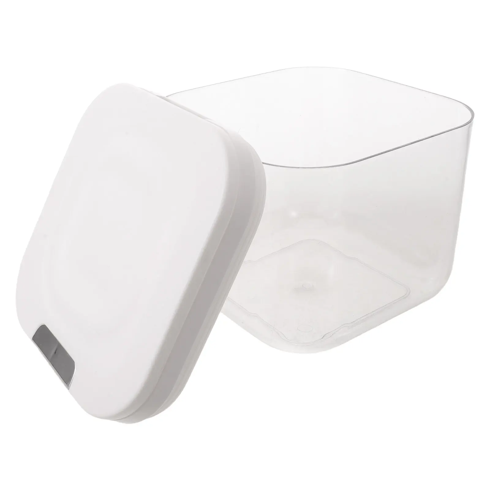 Clear Laundry Detergent Container Press Lid Dispenser 2.5L Airtight Storage Bin for Laundry Room Organization Holder