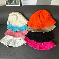 2025 New Fisherman's Cap Korean Version Fluffy Metal Letter Bowl Cap Spring and Autumn Casual Multi-functional Sun Protection