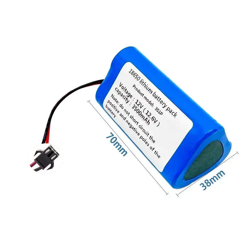 قابلة للشحن 18650 3S1P 3500mAh 12V بطارية ليثيوم حزمة مع سمّاعات بلوتوث مصباح يدوي GPS BMS