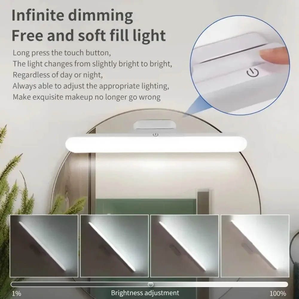 Lampka biurkowa LED do akademika, ochrona oczu, lampka do nauki, magnetyczna lampka chłodząca, obrotowa lampka nocna do sypialni, lampka do czytania i nauki.
