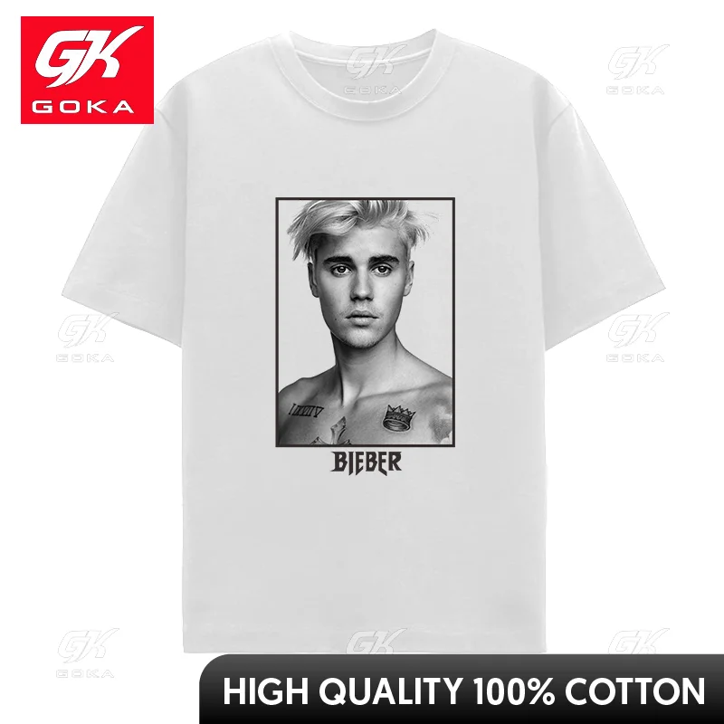 Justin Bieber Men'S  T Shirt White Medium  Graphic T Shirts Clothing Cotton Tees Vintage Tops Printed  Classic Unisex T Shirt