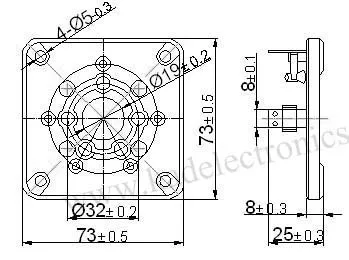 1 unidad GZC5-A 5 pines 3-500Z 4-400 U5G Base de tubo de cerámica para 5 pines 3-500Z 4-400 piezas de amplificador DIY de guitarra