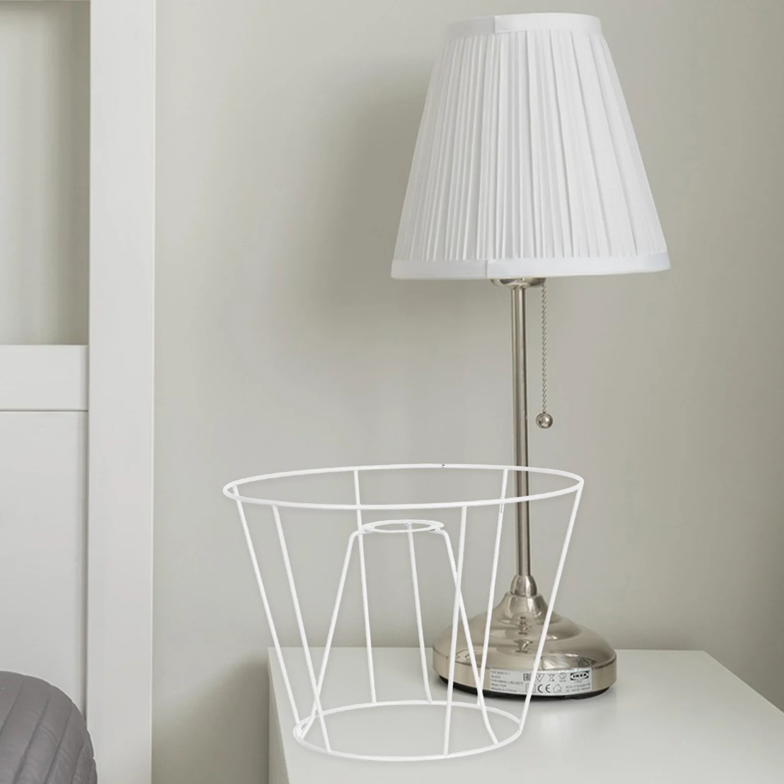 

Lamp Shade Frame: Adjustable Iron Wire Cage For E27 Socket Drum Style Diy Pendant Light Fixture Bedroom Living Room Dining