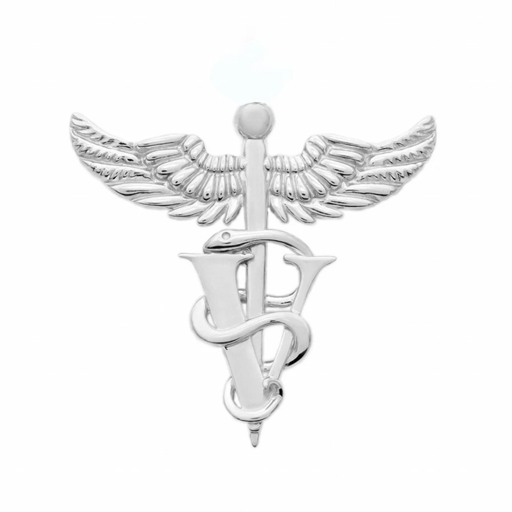 Hanreshe Medical Caduceus Veterinary Brooch Pins Snake Stick Wings Lapel Backpack Badge Pin Jewelry Gift for Doctors Nurses