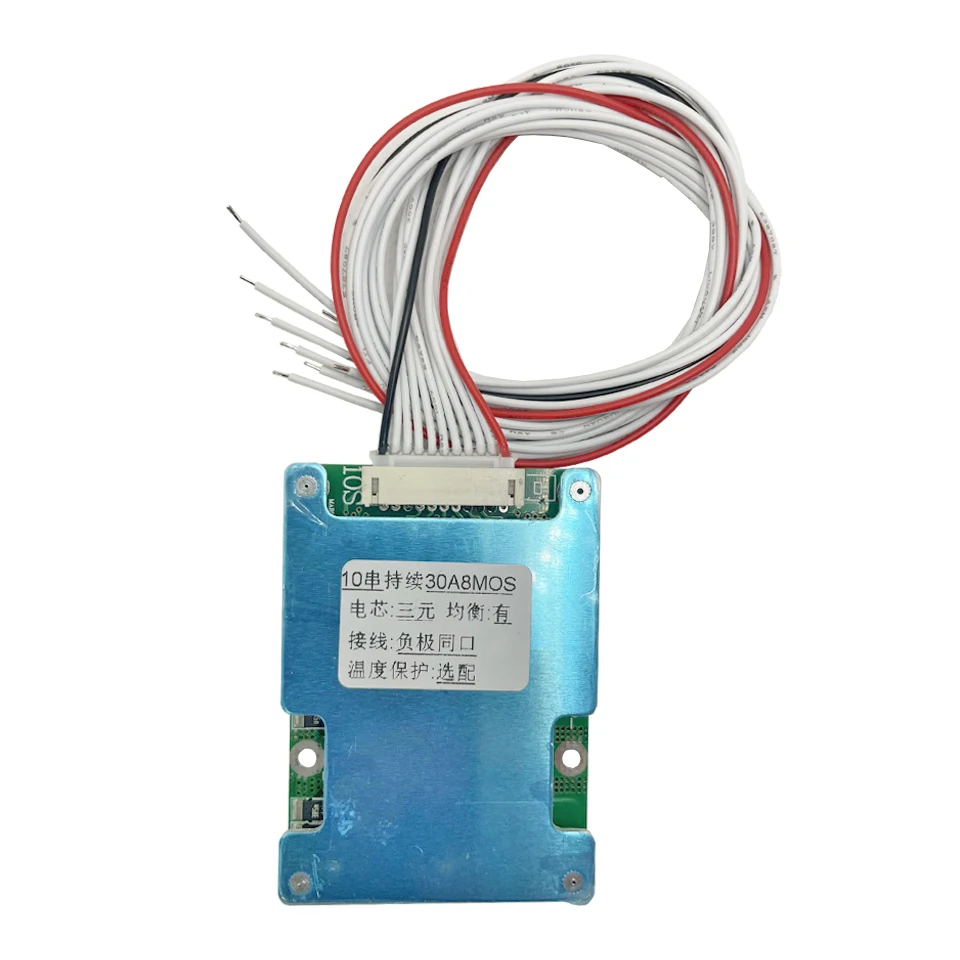 BMS 10S 36V 20A 30A 18650 scheda di carica della batteria al litio equalizzatore bilanciato PCB protezione da cortocircuito porta comune per Escooter