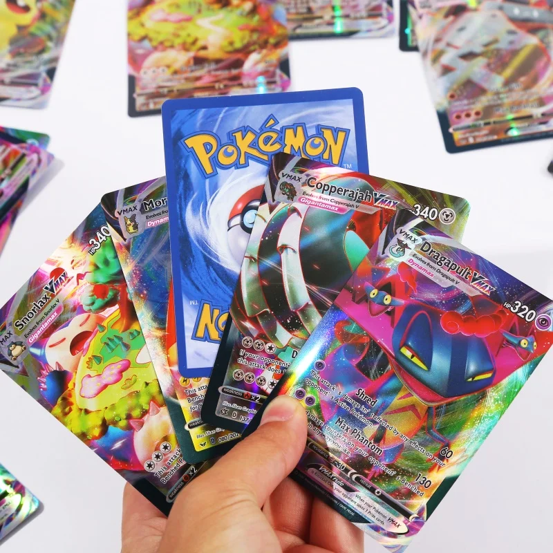 60/100Pcs English Pokemon cards New EX Vmax Vstar anime collection Trading card pokemon toy for kids