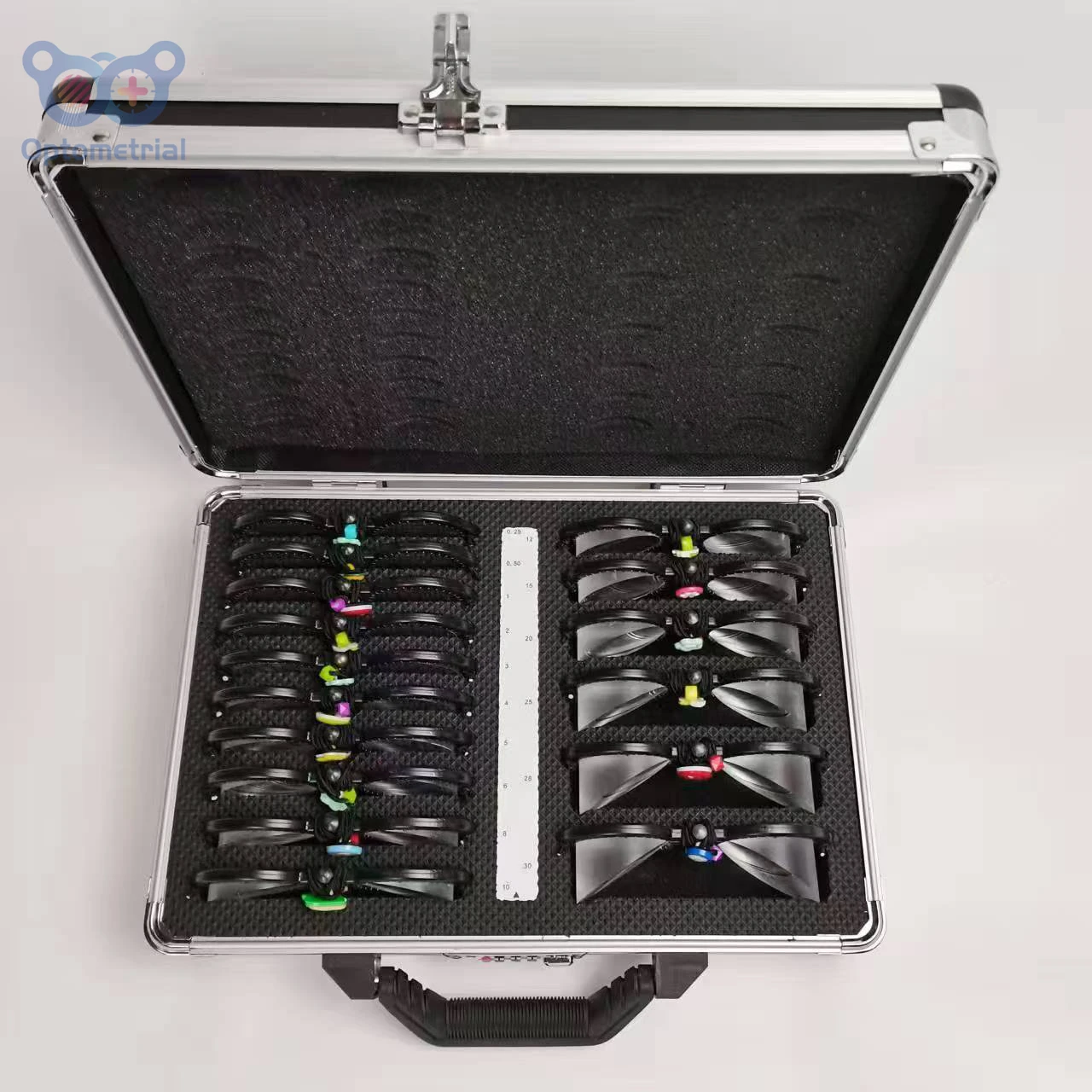Prisma Conjugado para Optometría (Prisma Yorked) |   Terapia de Visión para Astigmatismo | 16 Pares de Gafas |   Prisma Delta Conjugado de PMMA 16