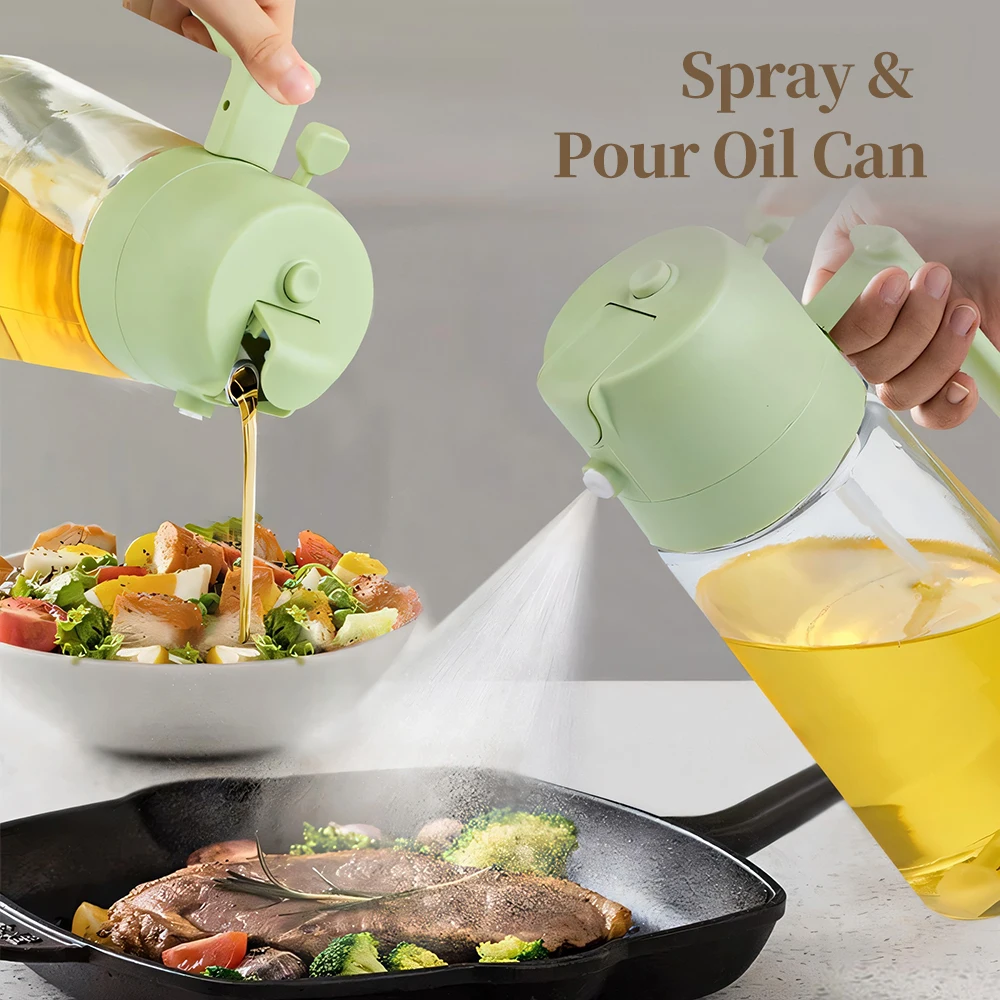 Oil Dispenser Bottle for Kitchen Even Spray No Dirty Hands Good Kitchen Helper Extra Large Bottle Mouth Widely Used in Cooking