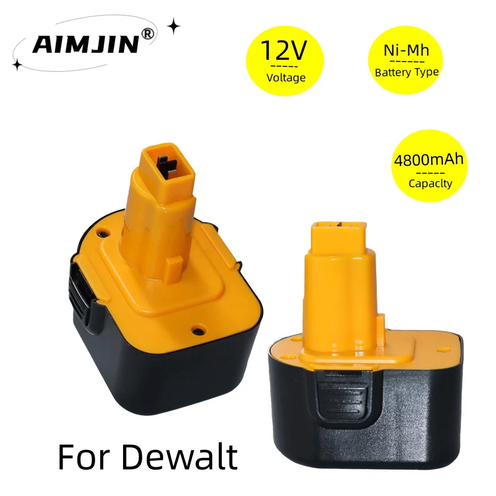 

DW-DC9071 12V 4800mAH Сменный никель-металлогидридный аккумулятор для Dewalt 52250-27 DC9071 DE9037 DE9071 DW9072 DE9075 DE9501 DW9071