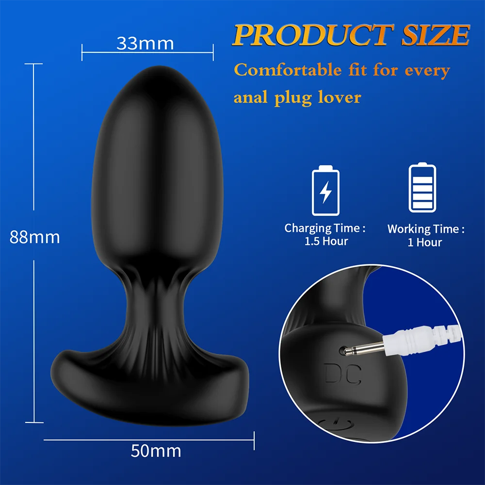 Vibration masturbation silicone,anal plug toys,for men and women,wireless remote control,sex toy,stimulator,18+,Adult products