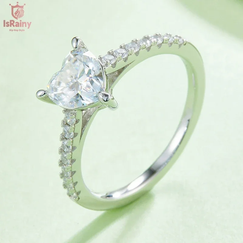 

Женское кольцо из серебра 925 пробы с муассанитом, 6,5 мм