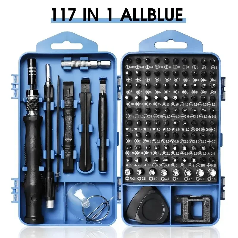 Precision Screwdriver Set Repair Tool Kit 117 in 1 Magnetic with 98 Torx Phillips Screw Driver Bits for IPhone Camera Watch PC